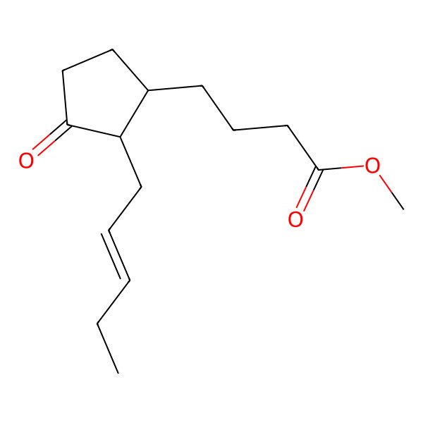2D Structure of Methyl 4-(3-oxo-2-pent-2-enylcyclopentyl)butanoate