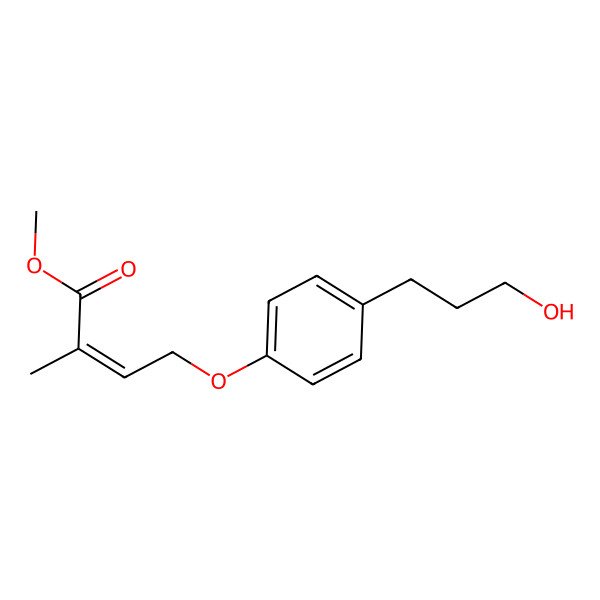 2D Structure of Methyl 4-[4-(3-hydroxypropyl)phenoxy]-2-methylbut-2-enoate