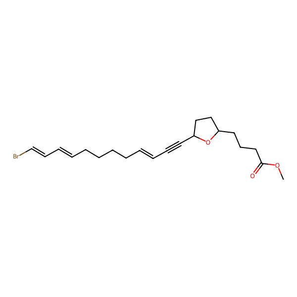 2D Structure of Methyl 4-[5-(12-bromododeca-3,9,11-trien-1-ynyl)oxolan-2-yl]butanoate