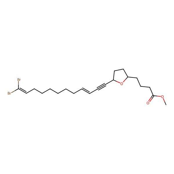 2D Structure of Methyl 4-[5-(12,12-dibromododeca-3,11-dien-1-ynyl)oxolan-2-yl]butanoate