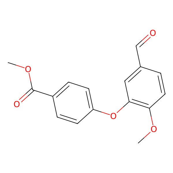 2D Structure of Methyl 4-(5-formyl-2-methoxyphenoxy)benzoate