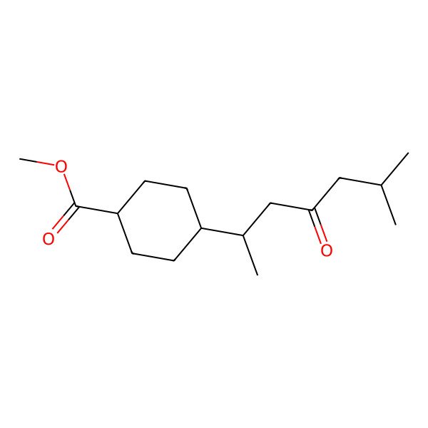 2D Structure of Methyl 4-(6-methyl-4-oxoheptan-2-yl)cyclohexane-1-carboxylate