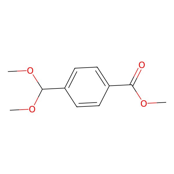 2D Structure of Benzoic acid, 4-(dimethoxymethyl)-, methyl ester