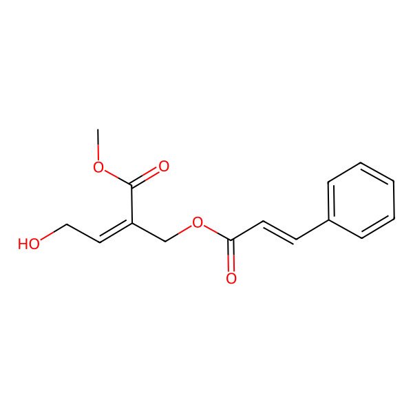 2D Structure of Methyl 4-hydroxy-2-(3-phenylprop-2-enoyloxymethyl)but-2-enoate