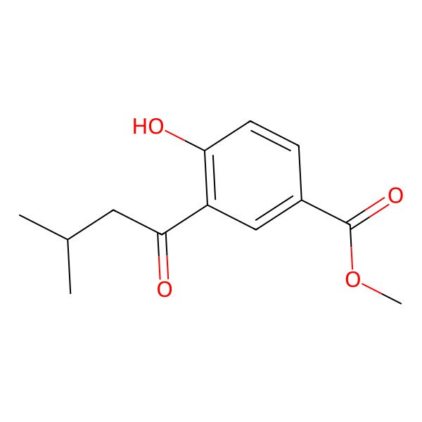2D Structure of Methyl 4-hydroxy-3-(3-methylbutanoyl)benzoate