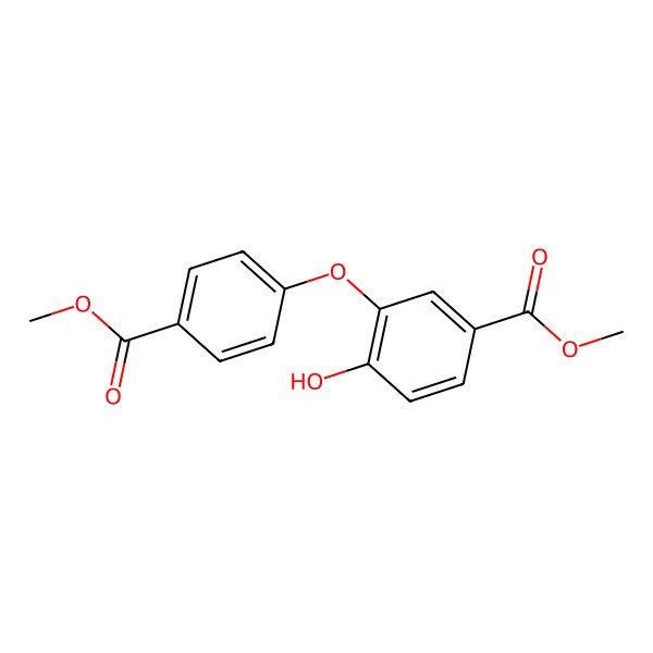 2D Structure of Methyl 4-hydroxy-3-(4-methoxycarbonylphenoxy)benzoate
