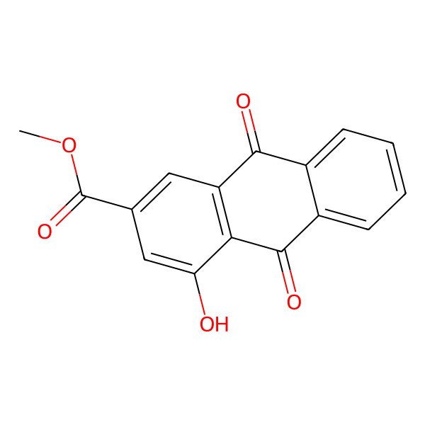 2D Structure of Methyl 4-hydroxy-9,10-dioxoanthracene-2-carboxylate