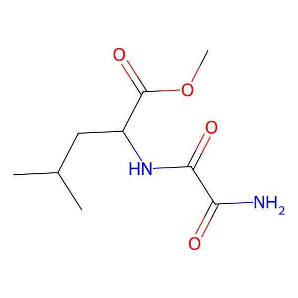 2D Structure of Methyl 4-methyl-2-(oxamoylamino)pentanoate