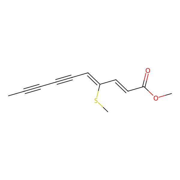2D Structure of Methyl 4-methylsulfanyldeca-2,4-dien-6,8-diynoate