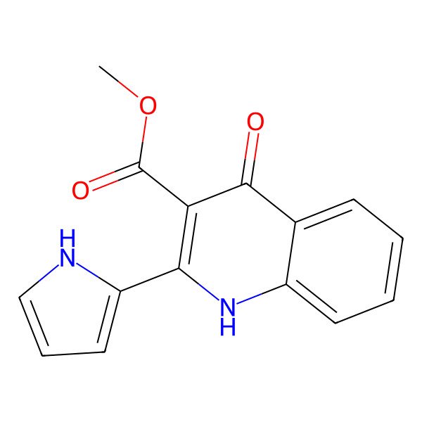 2D Structure of methyl 4-oxo-2-(1H-pyrrol-2-yl)-1H-quinoline-3-carboxylate