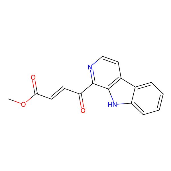 2D Structure of methyl 4-oxo-4-(9H-pyrido[3,4-b]indol-1-yl)but-2-enoate