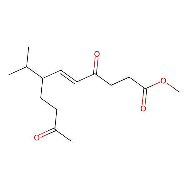2D Structure of Methyl 4,10-dioxo-7-propan-2-ylundec-5-enoate