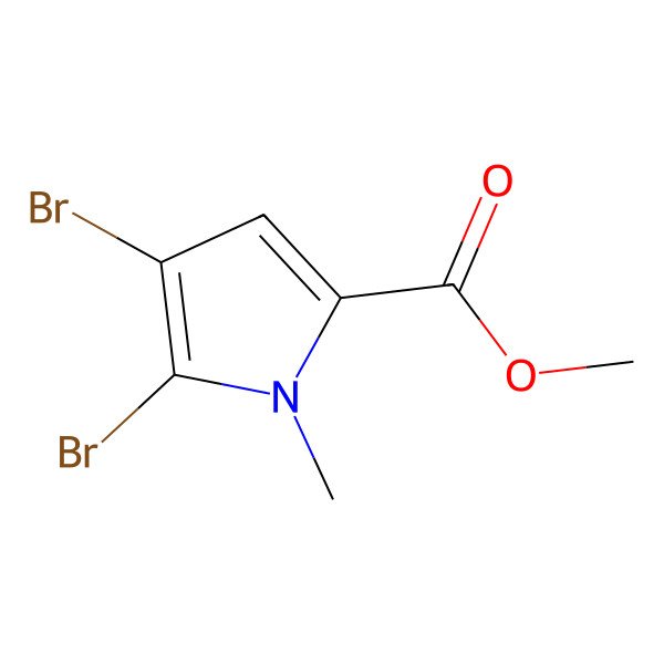 2D Structure of Methyl 4,5-Dibromo-1-Methylpyrrole-2-Carboxylate