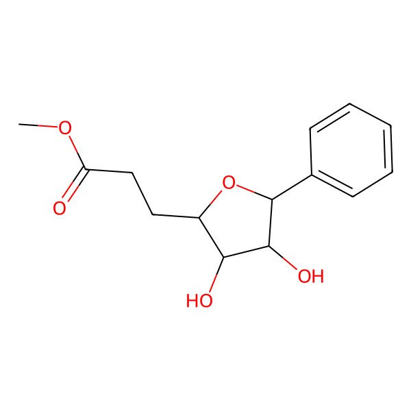 2D Structure of Methyl 4,7-anhydro-2,3-dideoxy-7-phenylheptonate