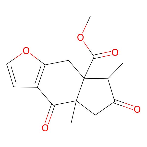 2D Structure of methyl 4a,7-dimethyl-4,6-dioxo-7,8-dihydro-5H-cyclopenta[f][1]benzofuran-7a-carboxylate