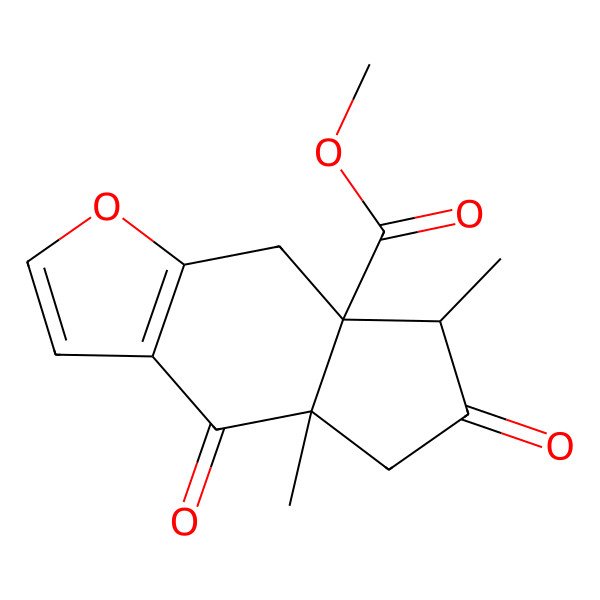 2D Structure of methyl (4aR,7S,7aR)-4a,7-dimethyl-4,6-dioxo-7,8-dihydro-5H-cyclopenta[f][1]benzofuran-7a-carboxylate