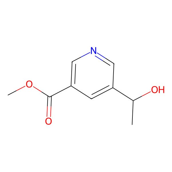 2D Structure of Methyl 5-(1-hydroxyethyl)pyridine-3-carboxylate