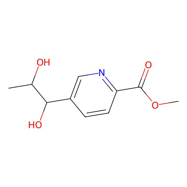 2D Structure of Methyl 5-(1,2-dihydroxypropyl)-2-pyridinecarboxylate