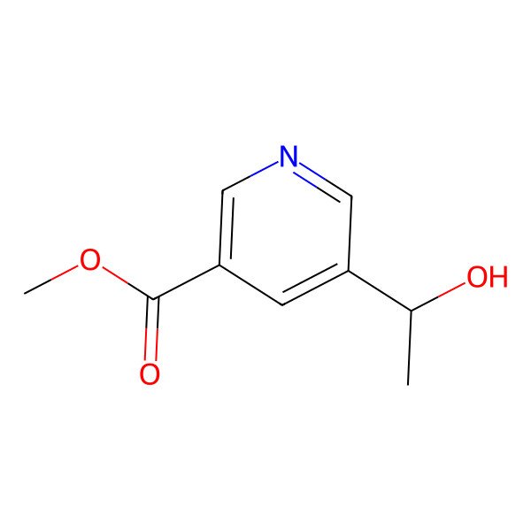 2D Structure of methyl 5-[(1R)-1-hydroxyethyl]pyridine-3-carboxylate