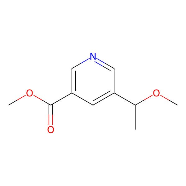 2D Structure of methyl 5-[(1R)-1-methoxyethyl]pyridine-3-carboxylate