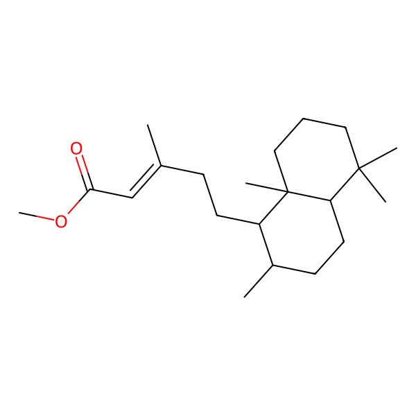 2D Structure of Methyl 5-(2,5,5,8a-tetramethyl-1,2,3,4,4a,6,7,8-octahydronaphthalen-1-yl)-3-methylpent-2-enoate
