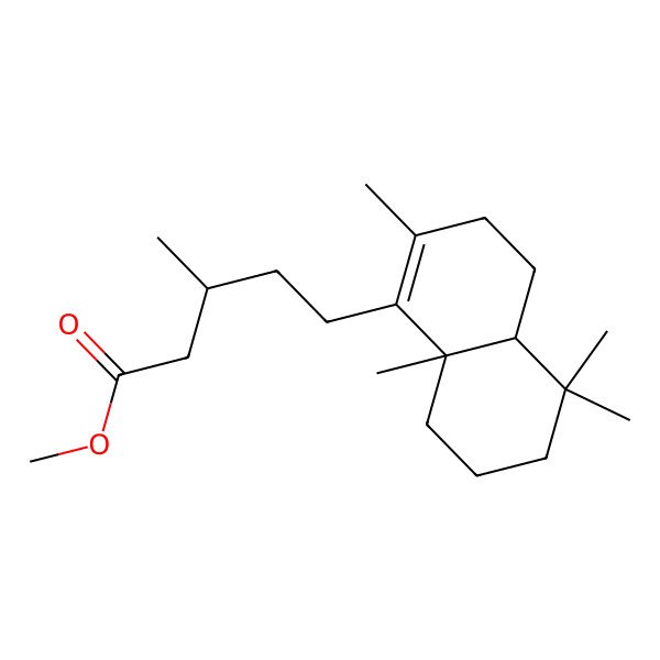 2D Structure of Methyl 5-(2,5,5,8a-tetramethyl-3,4,4a,6,7,8-hexahydronaphthalen-1-yl)-3-methylpentanoate