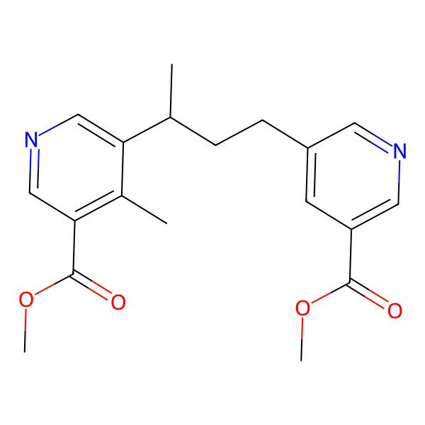 2D Structure of methyl 5-[(2S)-4-(5-methoxycarbonylpyridin-3-yl)butan-2-yl]-4-methylpyridine-3-carboxylate