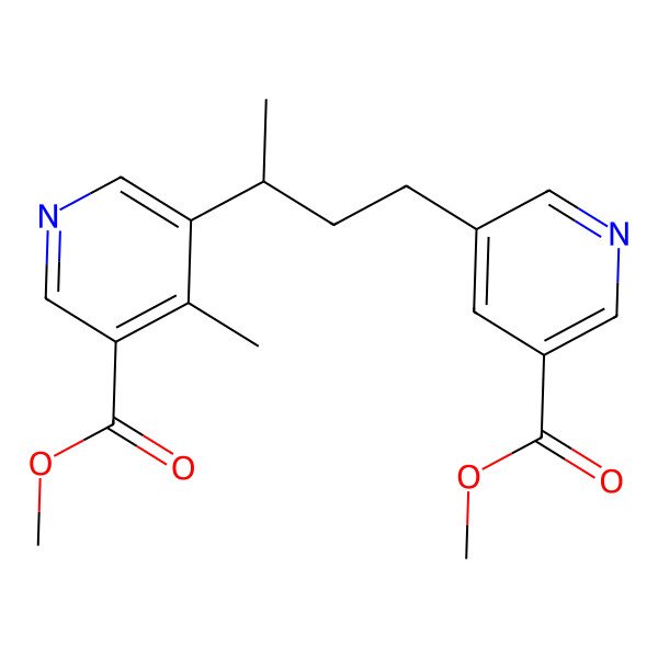 2D Structure of Methyl 5-[4-(5-methoxycarbonylpyridin-3-yl)butan-2-yl]-4-methylpyridine-3-carboxylate