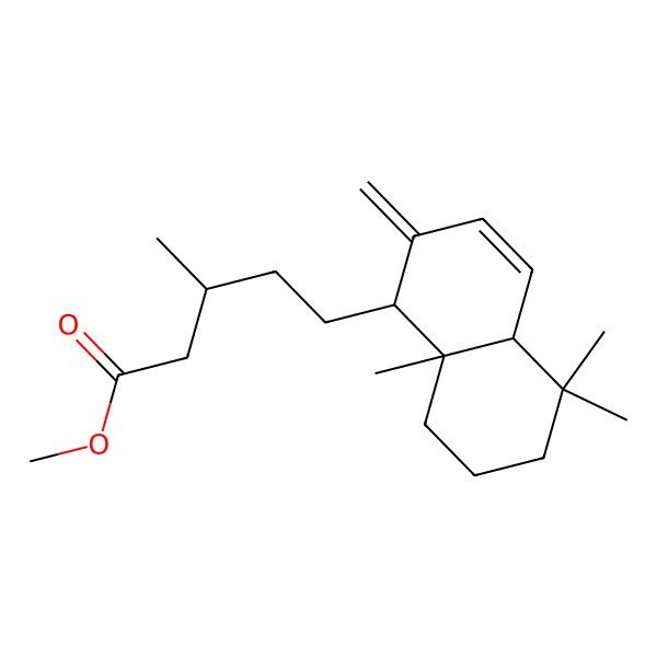 2D Structure of methyl 5-(5,5,8a-trimethyl-2-methylidene-4a,6,7,8-tetrahydro-1H-naphthalen-1-yl)-3-methylpentanoate