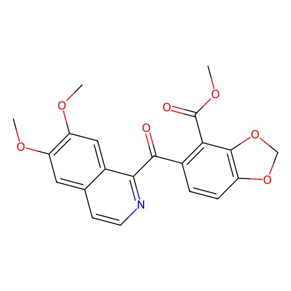 2D Structure of Methyl 5-(6,7-dimethoxyisoquinoline-1-carbonyl)-1,3-benzodioxole-4-carboxylate