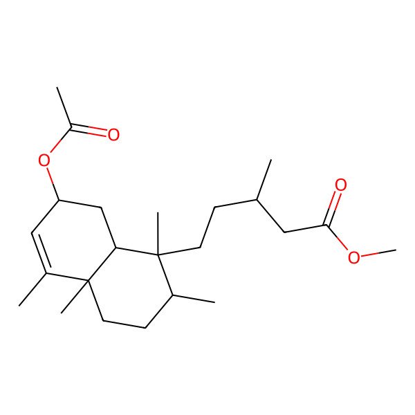 2D Structure of Methyl 5-(7-acetyloxy-1,2,4a,5-tetramethyl-2,3,4,7,8,8a-hexahydronaphthalen-1-yl)-3-methylpentanoate