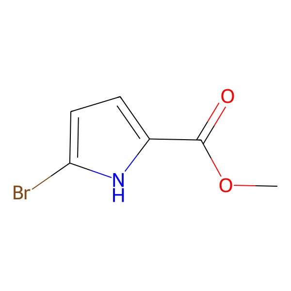 2D Structure of Methyl 5-bromo-1H-pyrrole-2-carboxylate