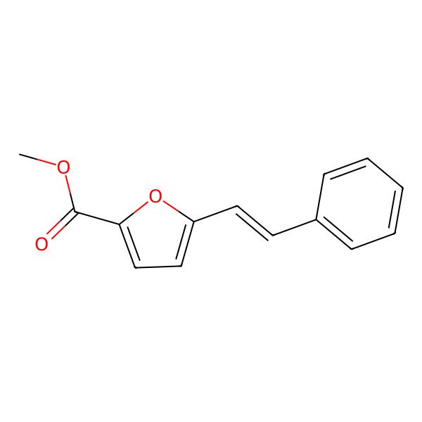 2D Structure of methyl 5-[(E)-2-phenylethenyl]furan-2-carboxylate