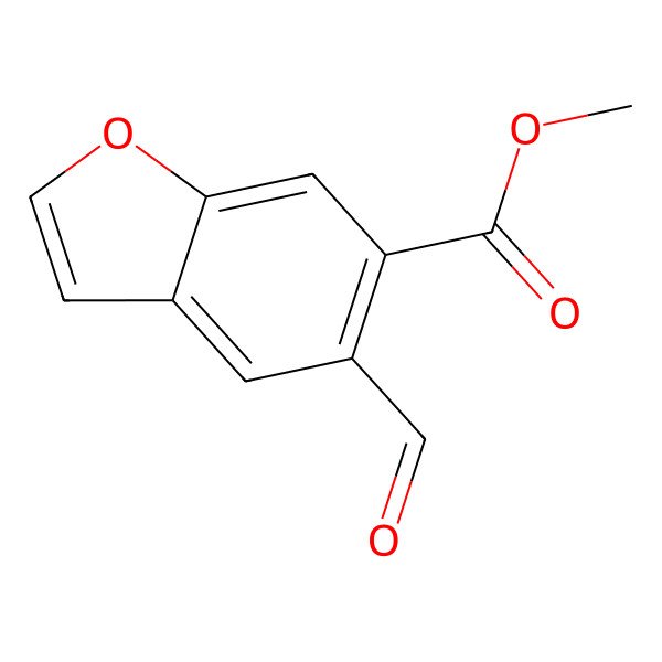 2D Structure of Methyl 5-formyl-1-benzofuran-6-carboxylate