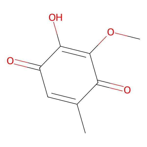 2D Structure of Methyl-5-hydroxy-6-methoxy-1,4-benzoquinone