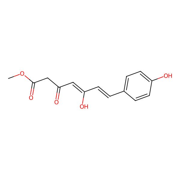 2D Structure of Methyl 5-hydroxy-7-(4-hydroxyphenyl)-3-oxohepta-4,6-dienoate