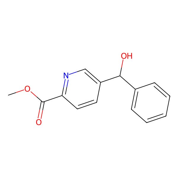 2D Structure of Methyl 5-[hydroxy(phenyl)methyl]pyridine-2-carboxylate
