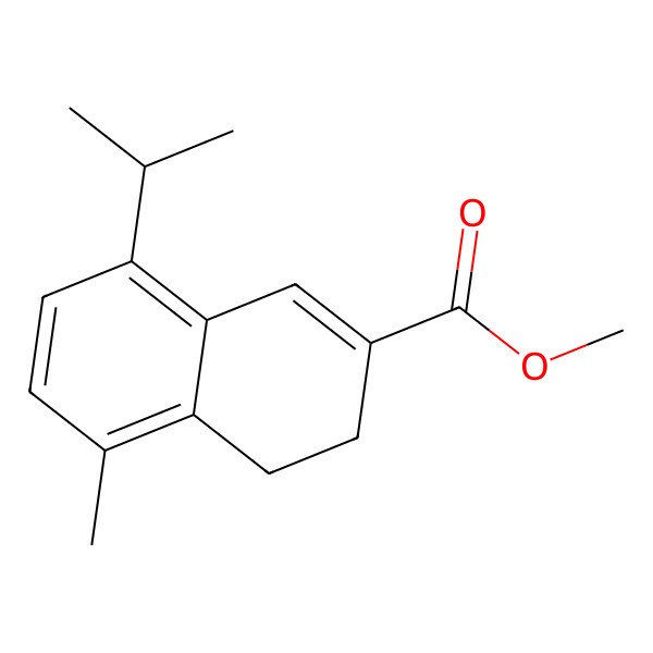 2D Structure of Methyl 5-methyl-8-propan-2-yl-3,4-dihydronaphthalene-2-carboxylate