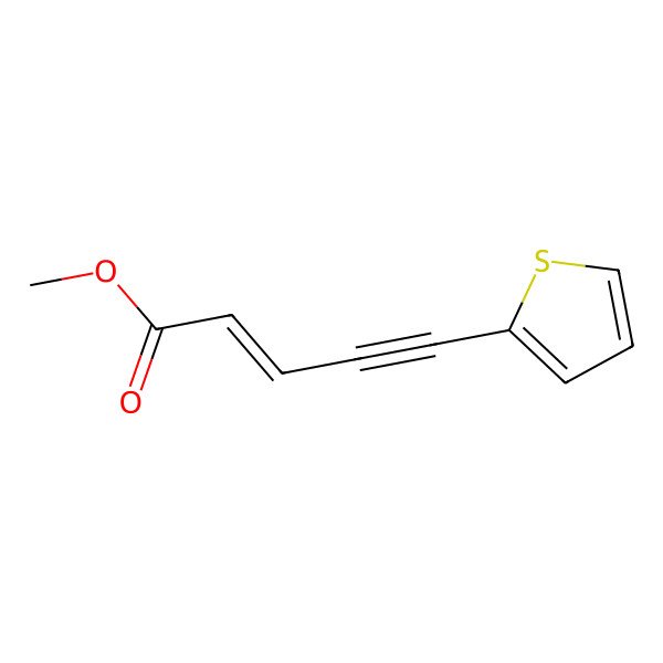 2D Structure of Methyl 5-thiophen-2-ylpent-2-en-4-ynoate