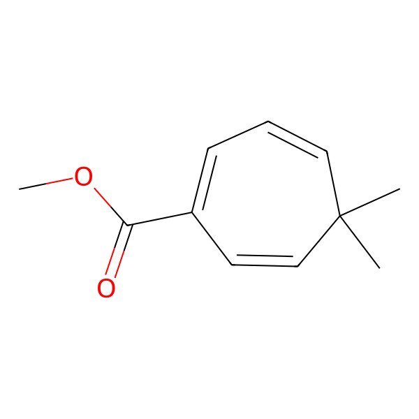 2D Structure of Methyl 5,5-dimethylcyclohepta-1,3,6-triene-1-carboxylate