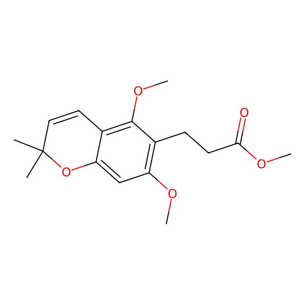 2D Structure of Methyl 5,7-dimethoxy-2,2-dimethyl-2h-1-benzopyran-6-propanoate