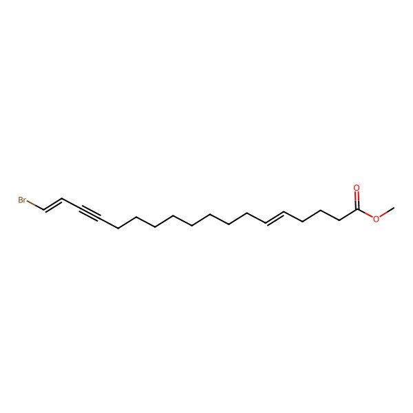 2D Structure of Methyl (5E,17E)-18-bromo-octadeca-5,17-diene-15-ynoate
