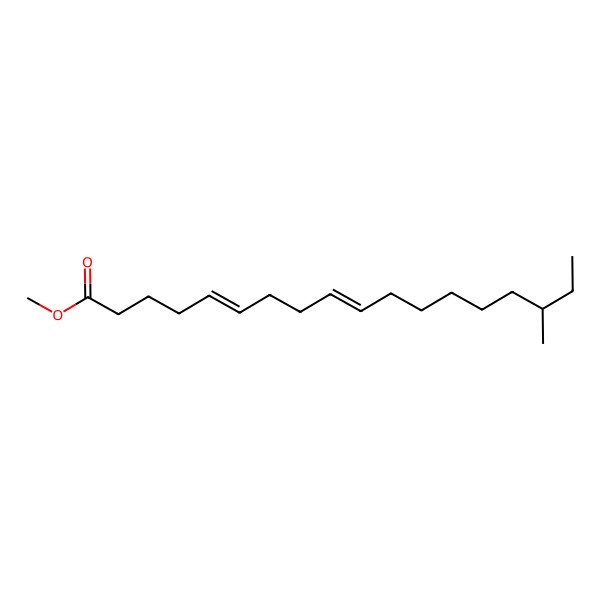 2D Structure of methyl (5Z,9Z,16S)-16-methyloctadeca-5,9-dienoate 2D Structure of methyl (5Z,9Z,16S)-16-methyloctadeca-5,9-dienoate
