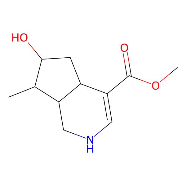 2D Structure of methyl 6-hydroxy-7-methyl-2,4a,5,6,7,7a-hexahydro-1H-cyclopenta[c]pyridine-4-carboxylate