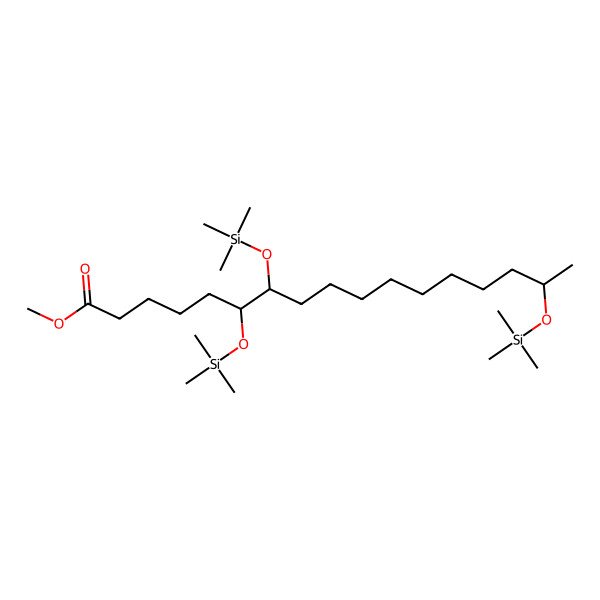 2D Structure of Methyl 6,7,16-tris(trimethylsilyloxy)heptadecanoate