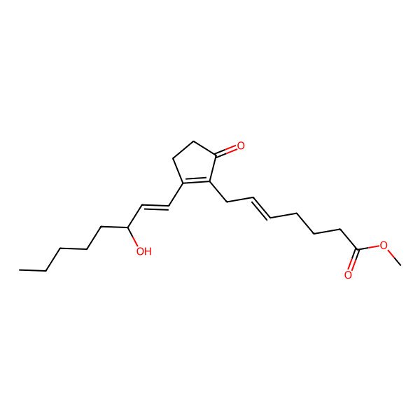 2D Structure of Methyl 7-[2-(3-hydroxyoct-1-enyl)-5-oxocyclopenten-1-yl]hept-5-enoate