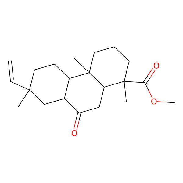 2D Structure of Methyl 7-ethenyl-1,4a,7-trimethyl-9-oxo-2,3,4,4b,5,6,8,8a,10,10a-decahydrophenanthrene-1-carboxylate 2D Structure of Methyl 7-ethenyl-1,4a,7-trimethyl-9-oxo-2,3,4,4b,5,6,8,8a,10,10a-decahydrophenanthrene-1-carboxylate