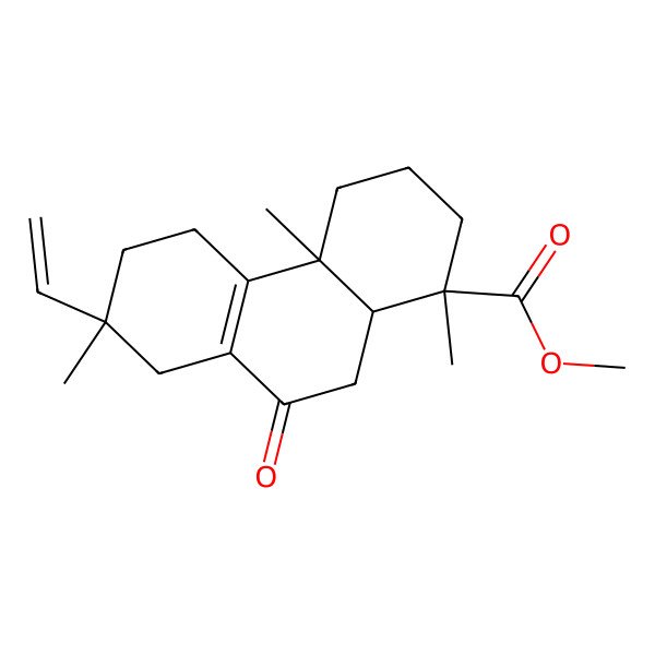 2D Structure of Methyl 7-ethenyl-1,4a,7-trimethyl-9-oxo-2,3,4,5,6,8,10,10a-octahydrophenanthrene-1-carboxylate