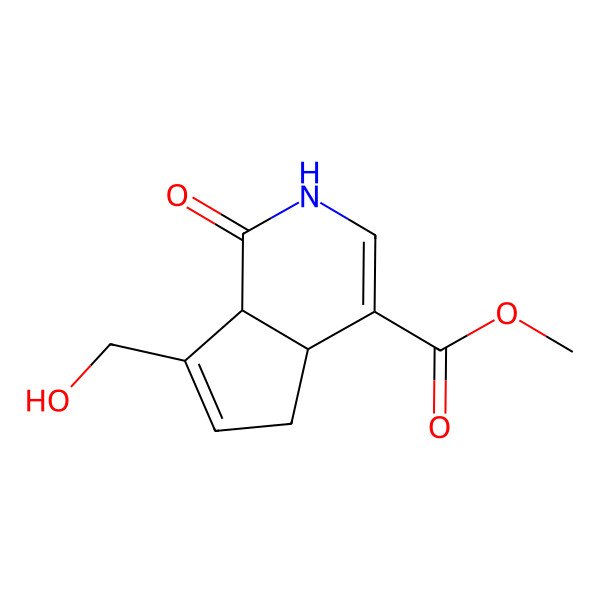 2D Structure of Methyl 7-(hydroxymethyl)-1-oxo-2,4a,5,7a-tetrahydrocyclopenta[c]pyridine-4-carboxylate