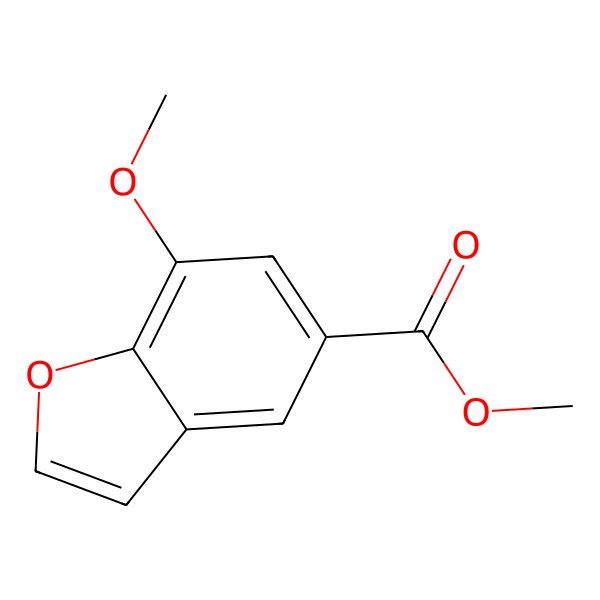 2D Structure of Methyl 7-methoxy-5-benzofurancarboxylate 2D Structure of Methyl 7-methoxy-5-benzofurancarboxylate